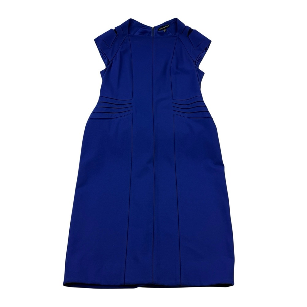 Catherine Deane Blue Designer Dress Silk Lined Women's Size‎ 12